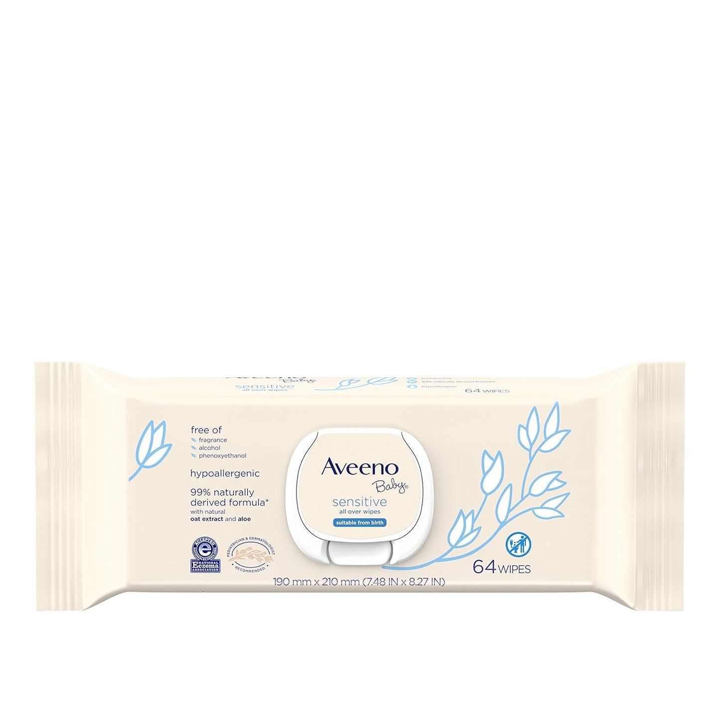 Aveeno Baby Sensitive Wipes, Gentle & Fragrance-Free x2
