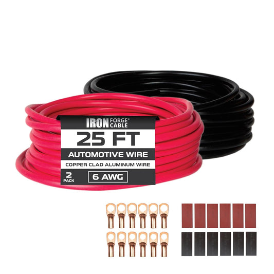 Heavy-Duty 6 AWG Wire Set for Automotive and Industrial Use