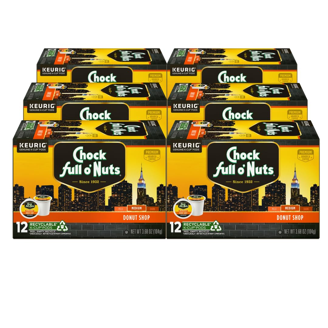 Chock Full o'Nuts Donut Shop Coffee Pods for Perfect Mornings
