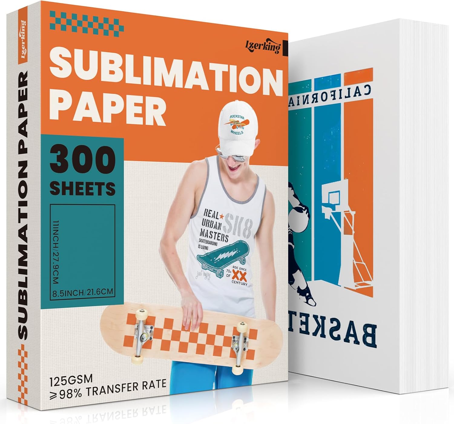 300 Sheets 8.5x11 Sublimation Paper for DIY Heat Transfers