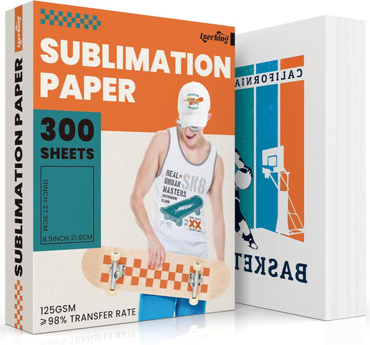 300 Sheets 8.5x11 Sublimation Paper for DIY Heat Transfers