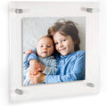 Floating Acrylic Frame for Pictures up to 12x12 in - Elegant Display