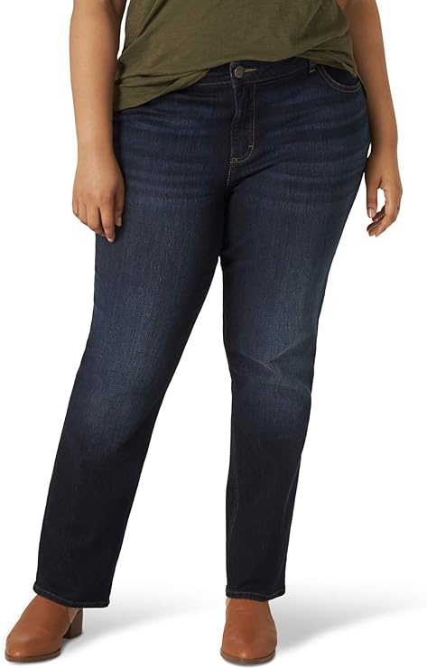 Lee Women's Plus Size Legendary Mid Rise Straight Leg Jean Review
