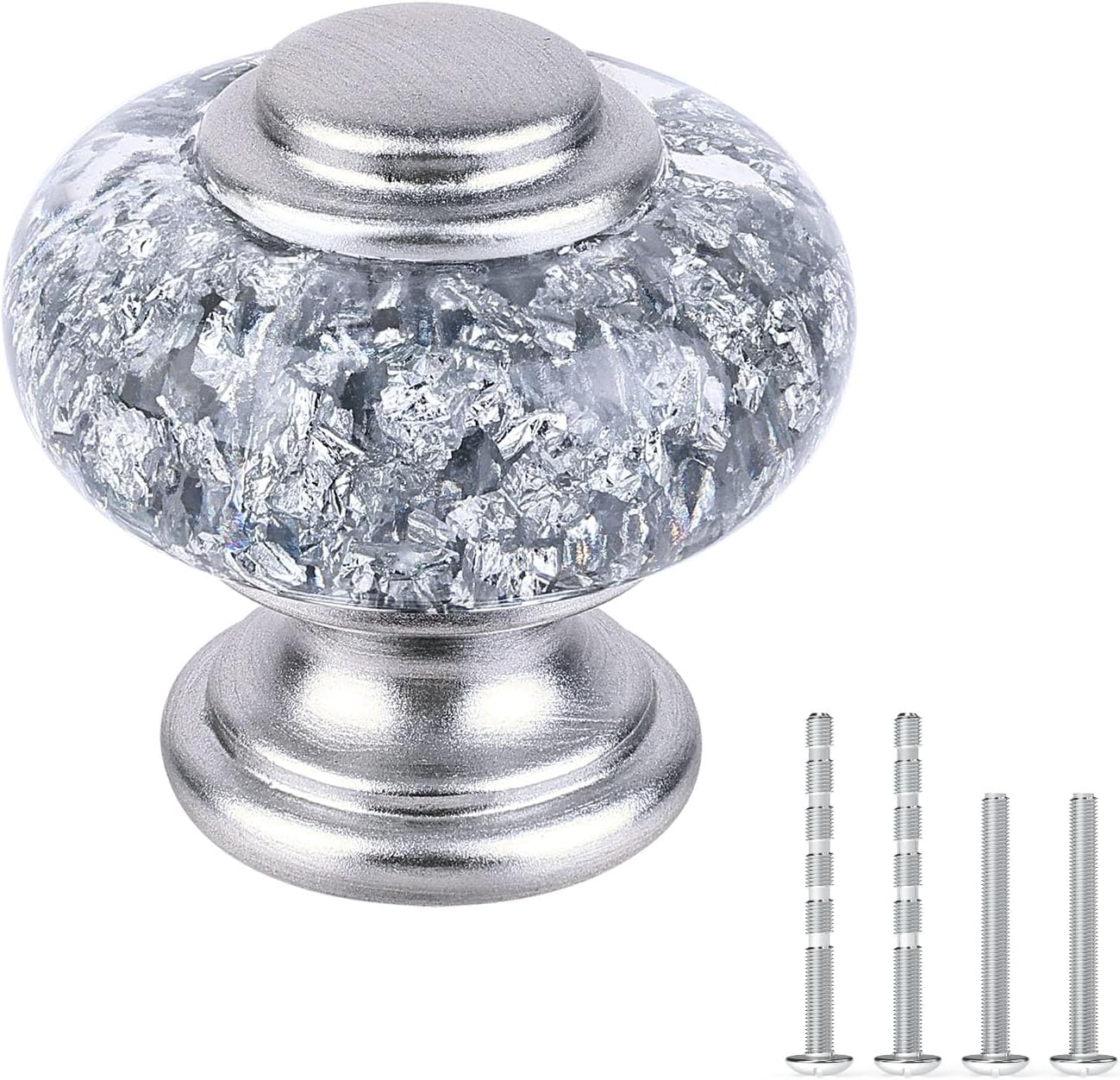 Elegant 16 Pack Silver Dresser Knobs for Kitchen Cabinets