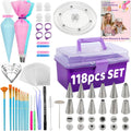 Cookie Decorating Kit 118pcs with Storage Case - Complete Icing Set