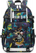 Anime Kaiju No. 8 Canvas Backpack 16in Laptop Daypack - USB Port