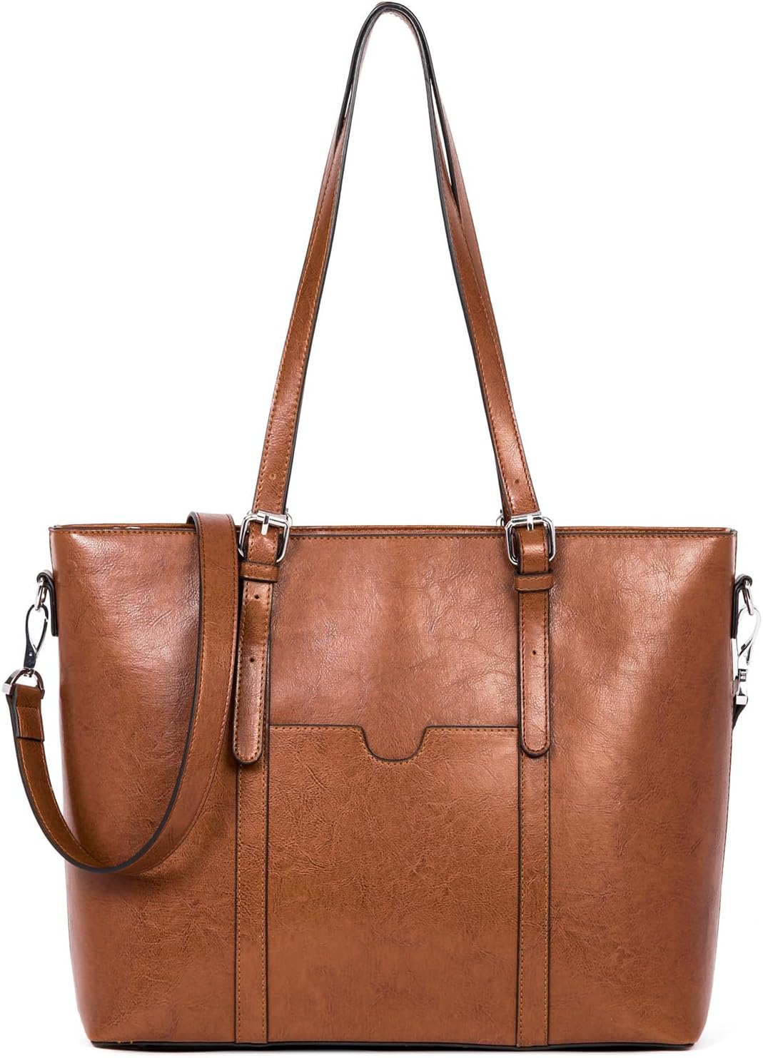 BOSTANTEN Womens Leather Laptop Tote for Office and Travel