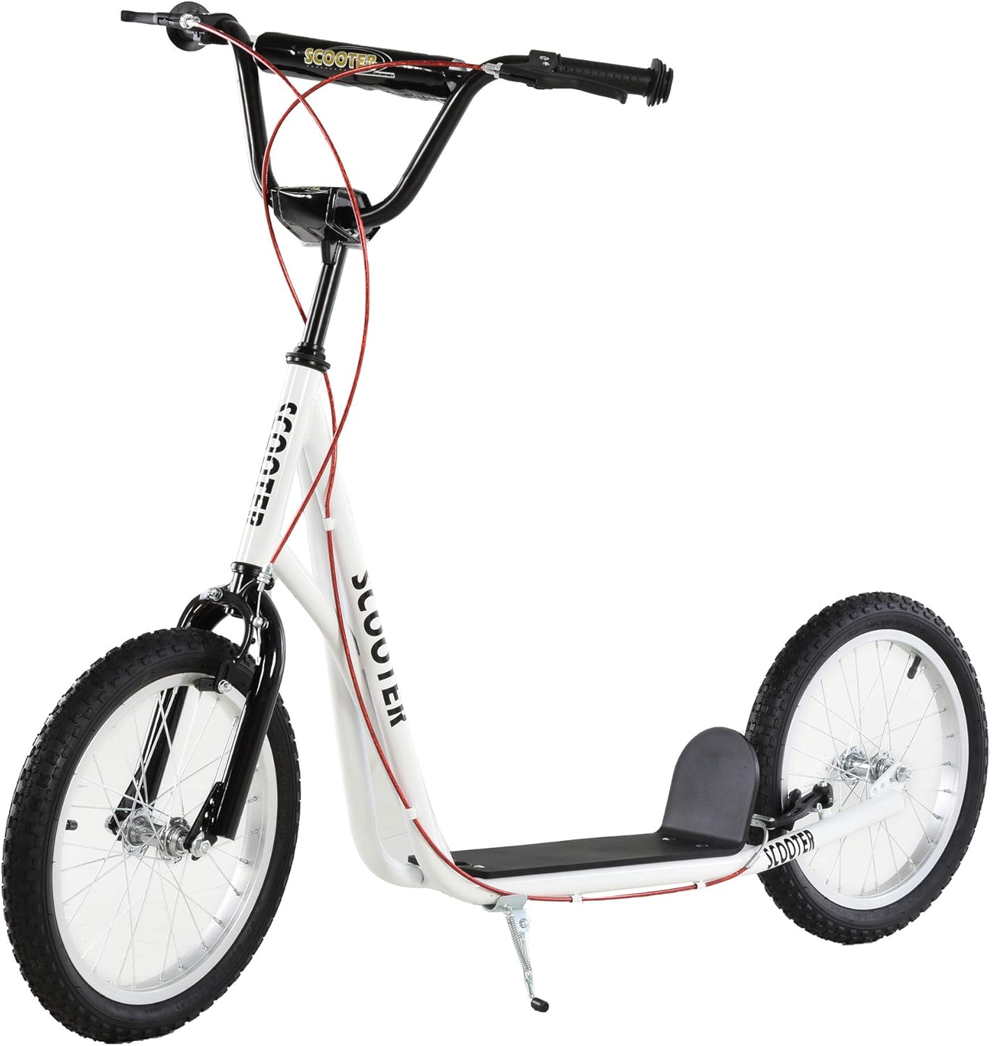 Aosom Youth Scooter Kick Scooter for Kids with Adjustable Handlebar
