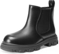 Girls Chelsea Boots Side Zipper Lug Sole Ankle Booties - Durable PAIRS