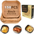 150 Non-Stick Air Fryer Liners - Bleach-Free!