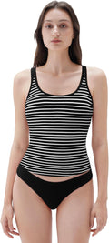 SUUKSESS Women Padded Cotton Ribbed Long Tank Top - Summer Basic Cami