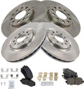TRQ Front and Rear Brake Pad & Rotor Kit for 2015-2017 Chrysler 200
