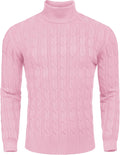 Men's Slim Fit Turtleneck Sweater - Twisted Knit Slim Pullover
