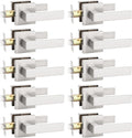 KNOBWELL 10 Pack Interior Door Knob Brushed Nickel for Home