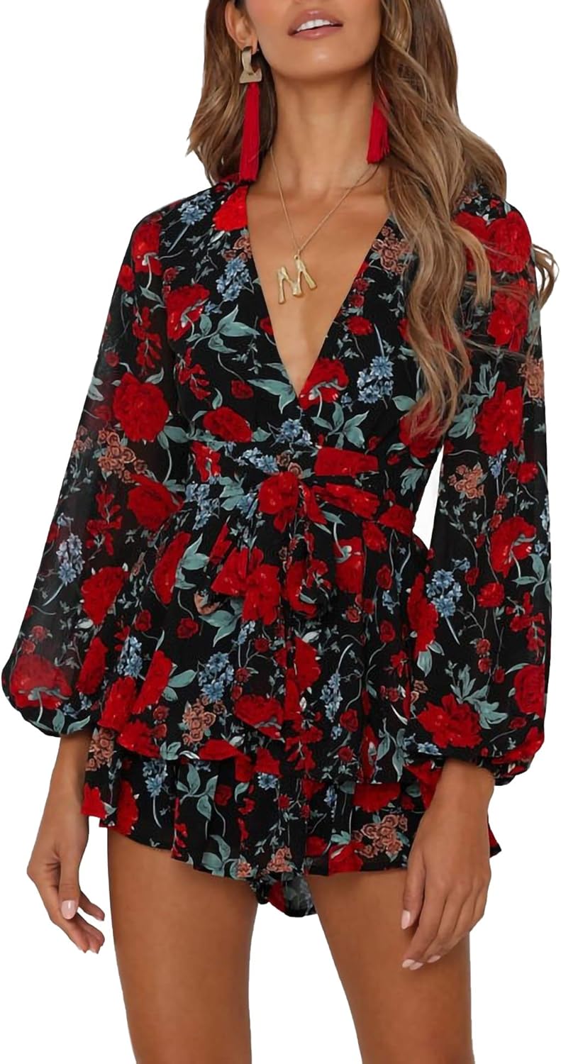 Stylish Floral Print Romper for Women - Perfect Summer Outfit
