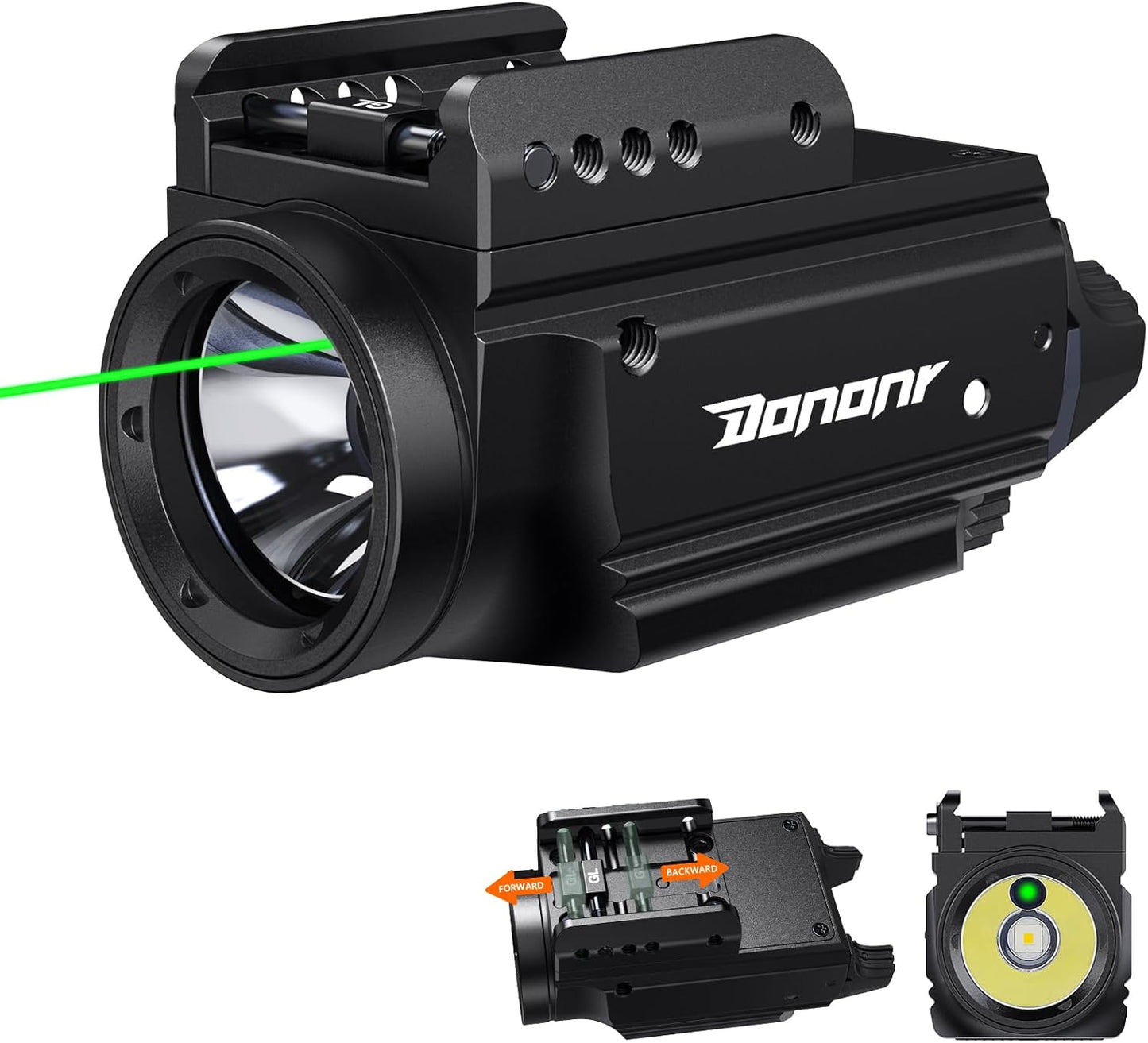 1000 Lumens Pistol Light with Green Beam and Strobe Functionality