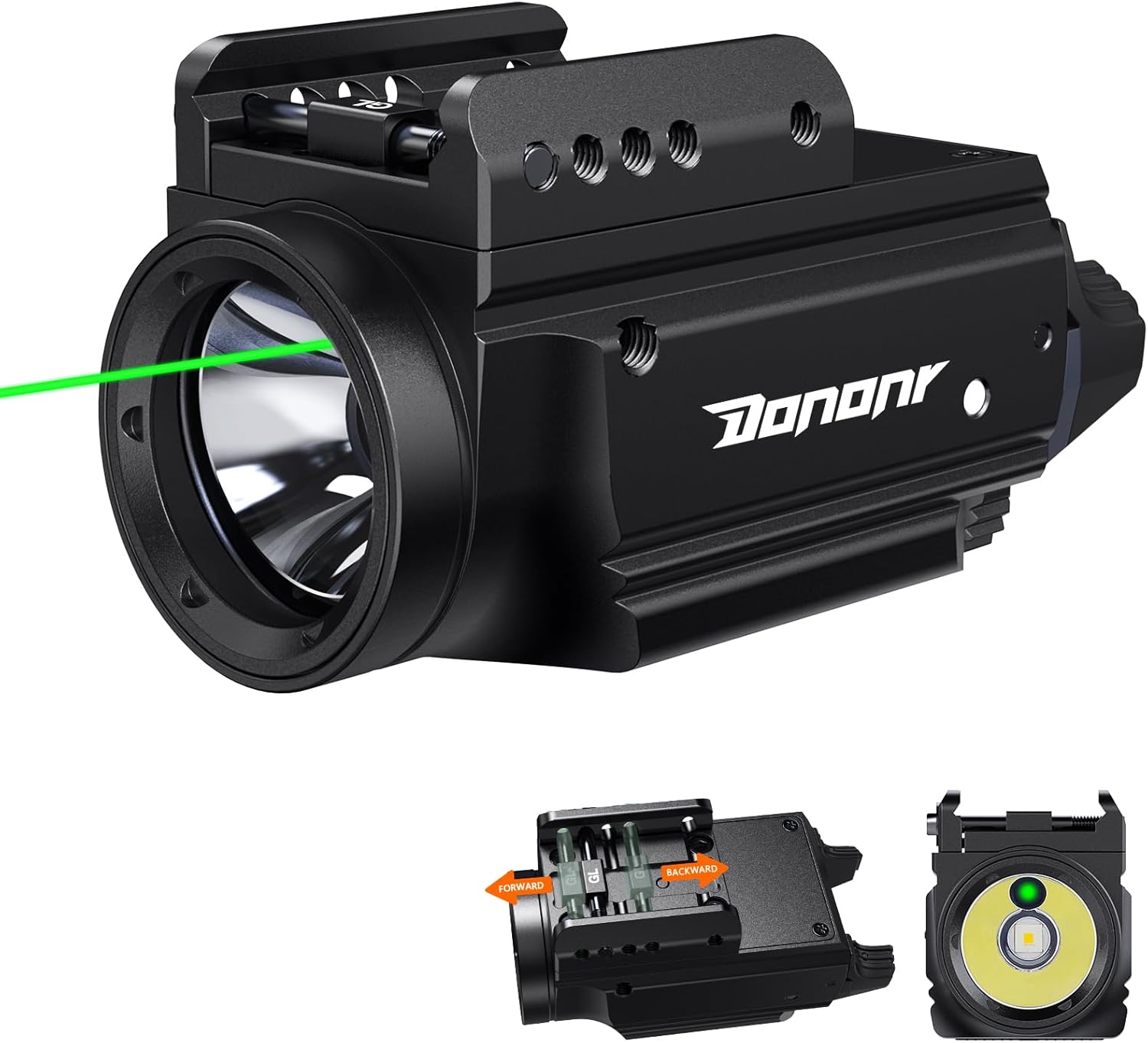 1000 Lumens Pistol Light with Green Beam and Strobe Functionality