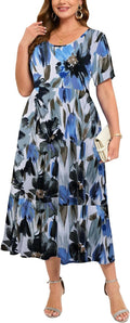 LARACE Plus Size Dresses for Women Casual Summer Maxi Style