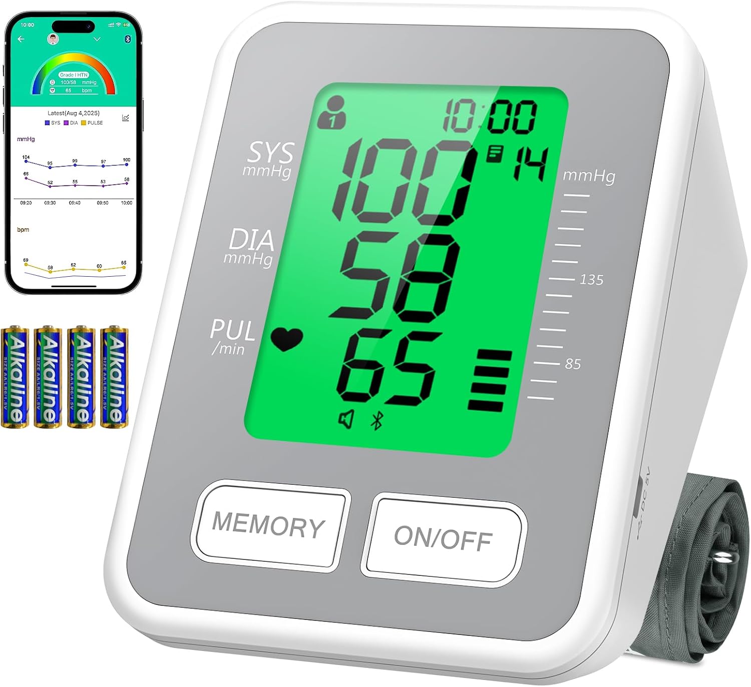 Upper Arm Blood Pressure Monitors for Home Use with App