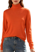 SANGTREE Women's Turtleneck Sweater Long Sleeve - Soft Knit Pullover