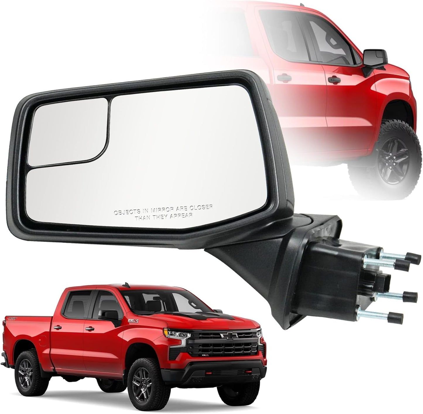 Driver Left Side Door Mirror for 2019-2024 Chevy Silverado 1500