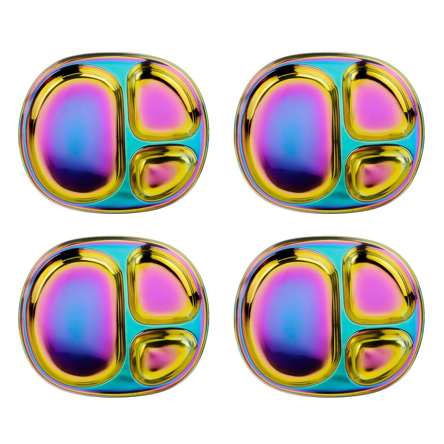 Ahimsa Stainless Steel Plates for Kids - Colorful & Durable