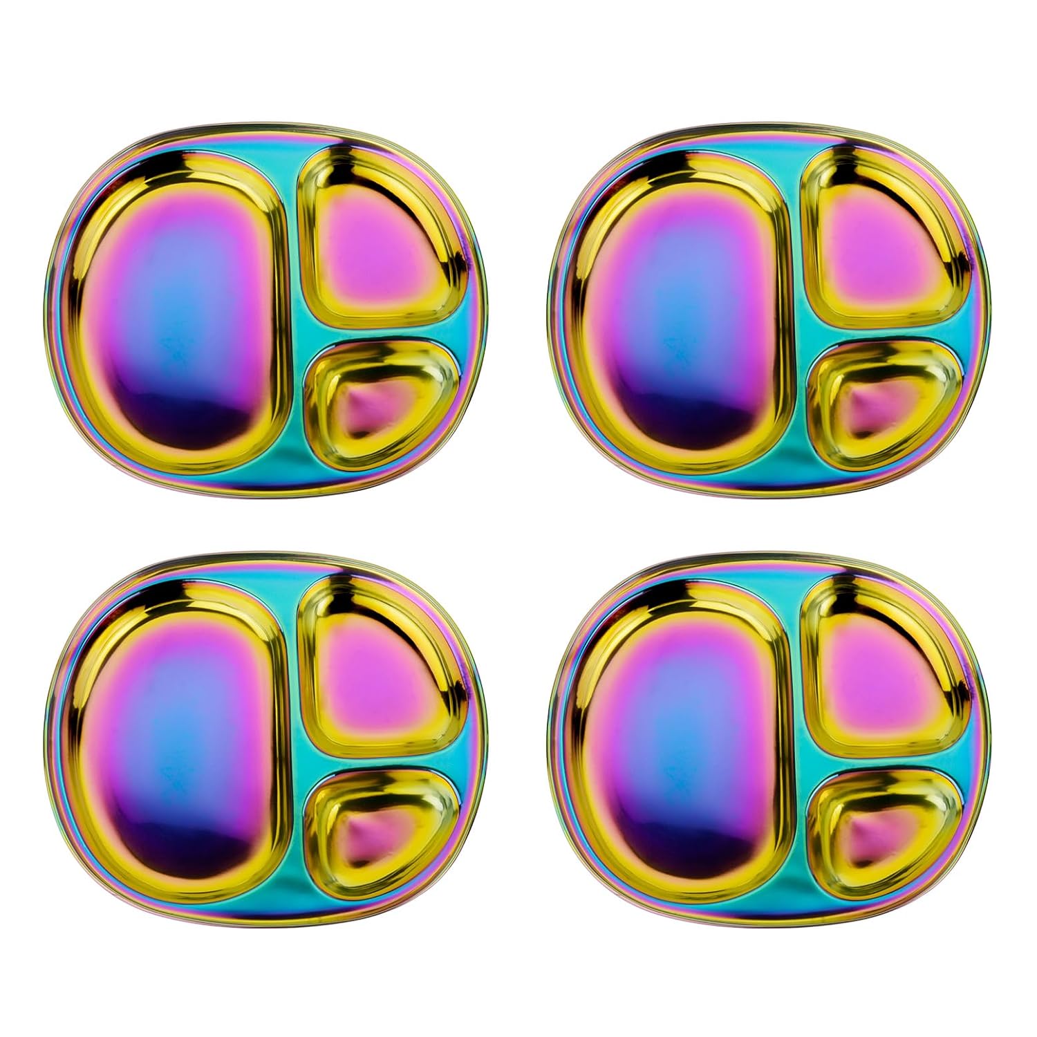 Ahimsa Stainless Steel Plates for Kids - Colorful & Durable