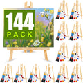 144 PCS Professional Painting Set with 12 Wooden Easels - Party Kit
