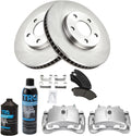 Front Brake Pad & Rotor Kit with Calipers for 2000-2005 Cadillac
