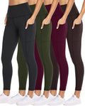 NexiEpoch 4 Pack Leggings for Women with Pockets - High Waisted