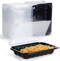 YANGRUI Food Containers 9x6 in 27 oz 30 Pack - Clear Anti-Fog Lids