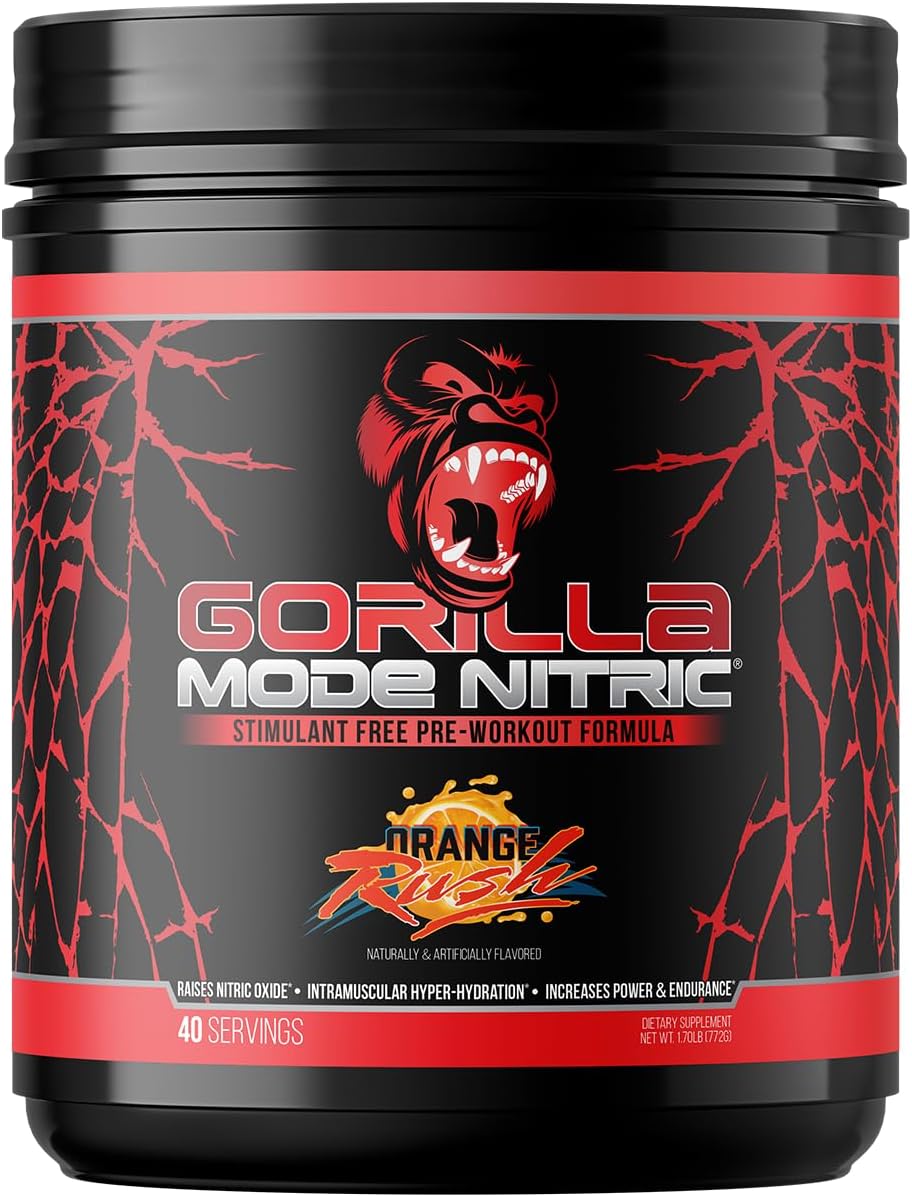 Gorilla Mode Nitric Stimulant Free Pre-Workout for Massive Pumps