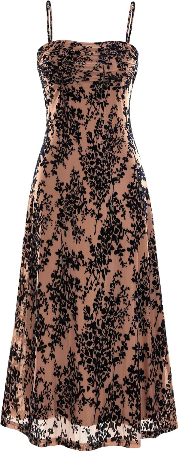 BTFBM Sexy Spaghetti Strap Midi Dress
