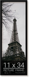 wallsthatspeak 11x34 Black Picture Frame for Posters and Puzzles