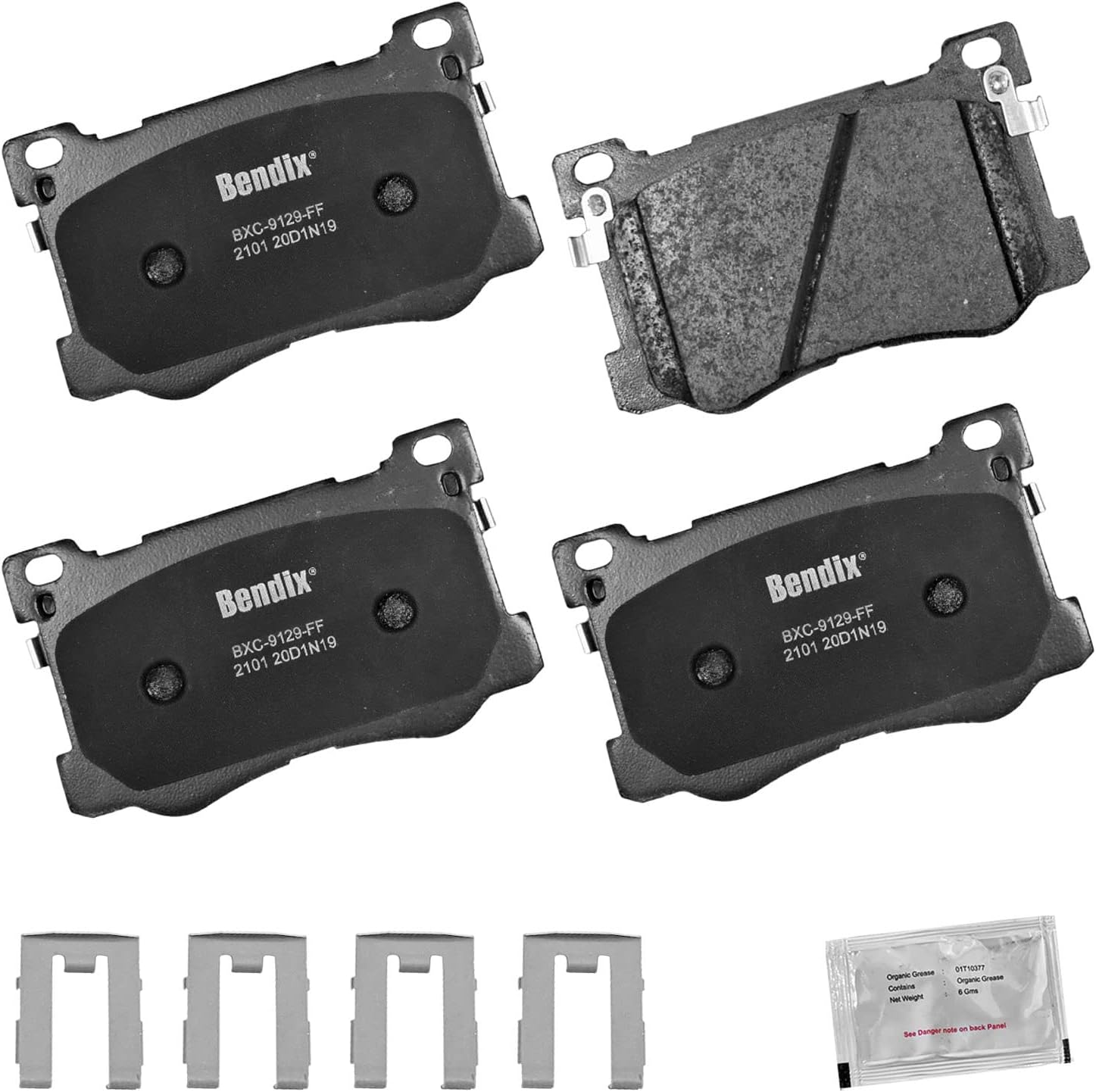 Bendix Priority1 CFC2101 Ceramic Front Brake Pads for Genesis G80