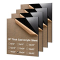 20x24 Plexiglass Sheets 1/8 in Thick Black Cast Acrylic - 4 Pack