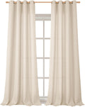 108 in Curtains Extra Long Linen Look Drapes - Light Beige