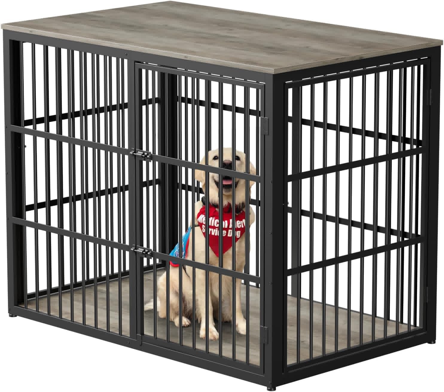 48ft' XXL Dog Crate Furniture with 3 Doors for Large Dogs