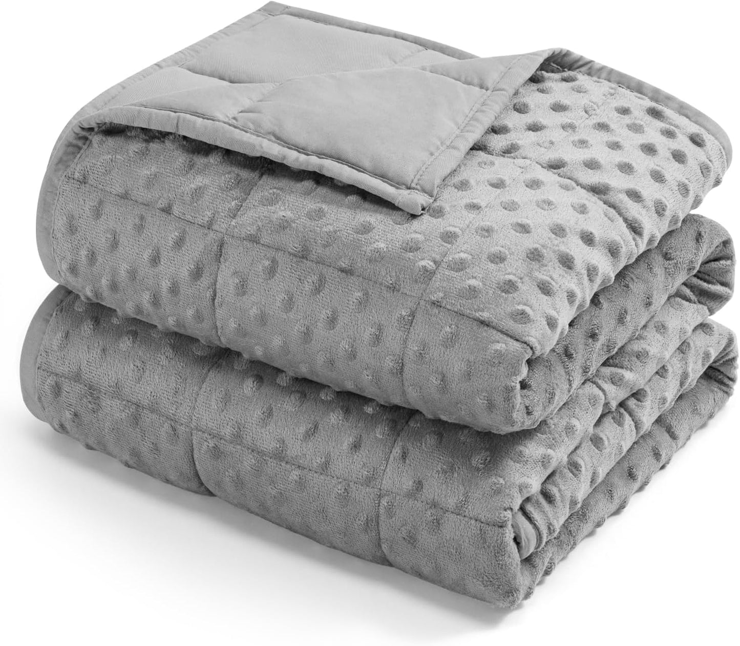 Kivik Weighted Blanket 12 lbs for Adults, Minky Dot Heavy Throw