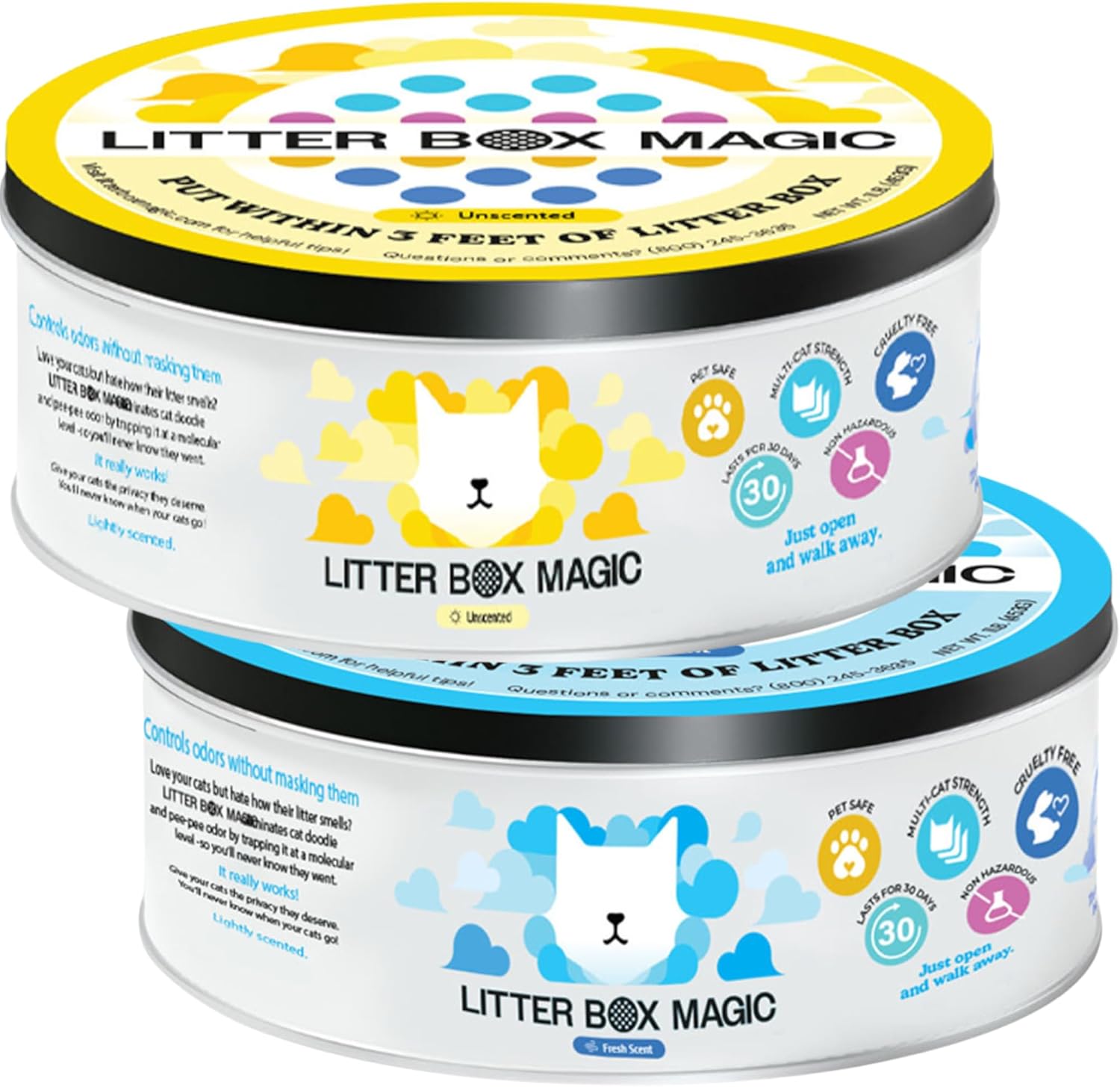 Cat Litter Deodorizer Jar for Odor Control and Freshness