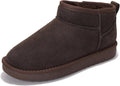Leather Ankle Boots for Women - Water Resistant Memory Foam Winter