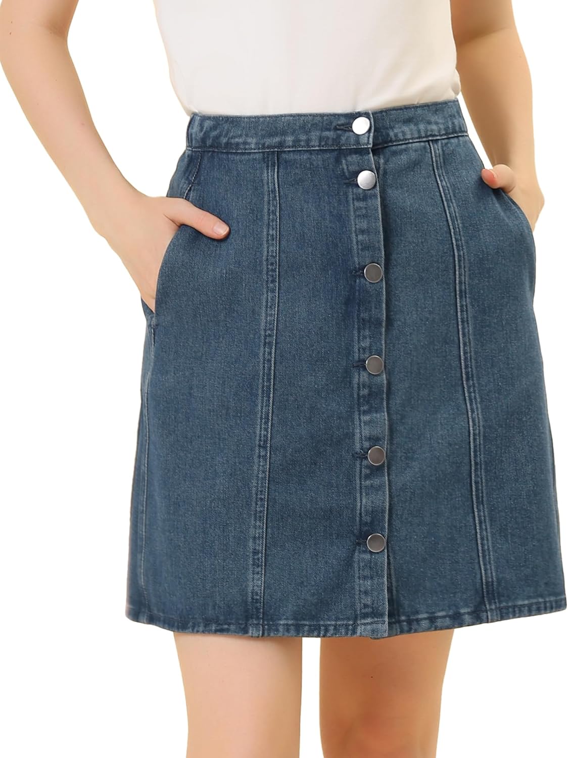 Allegra K Women's Denim Skirts for Summer Casual Style