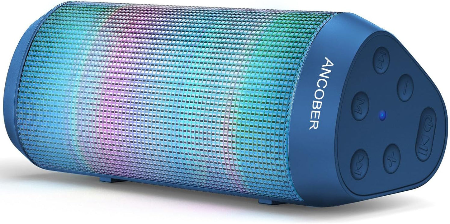 Portable Bluetooth Speaker with HD Stereo Sound and Lights