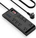 Surge Protector Power Strip with USB Ports - 8 Outlets, 4 USB Charging