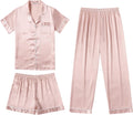 Ekouaer Silk Pajamas for Women Set Soft Satin Sleepwear