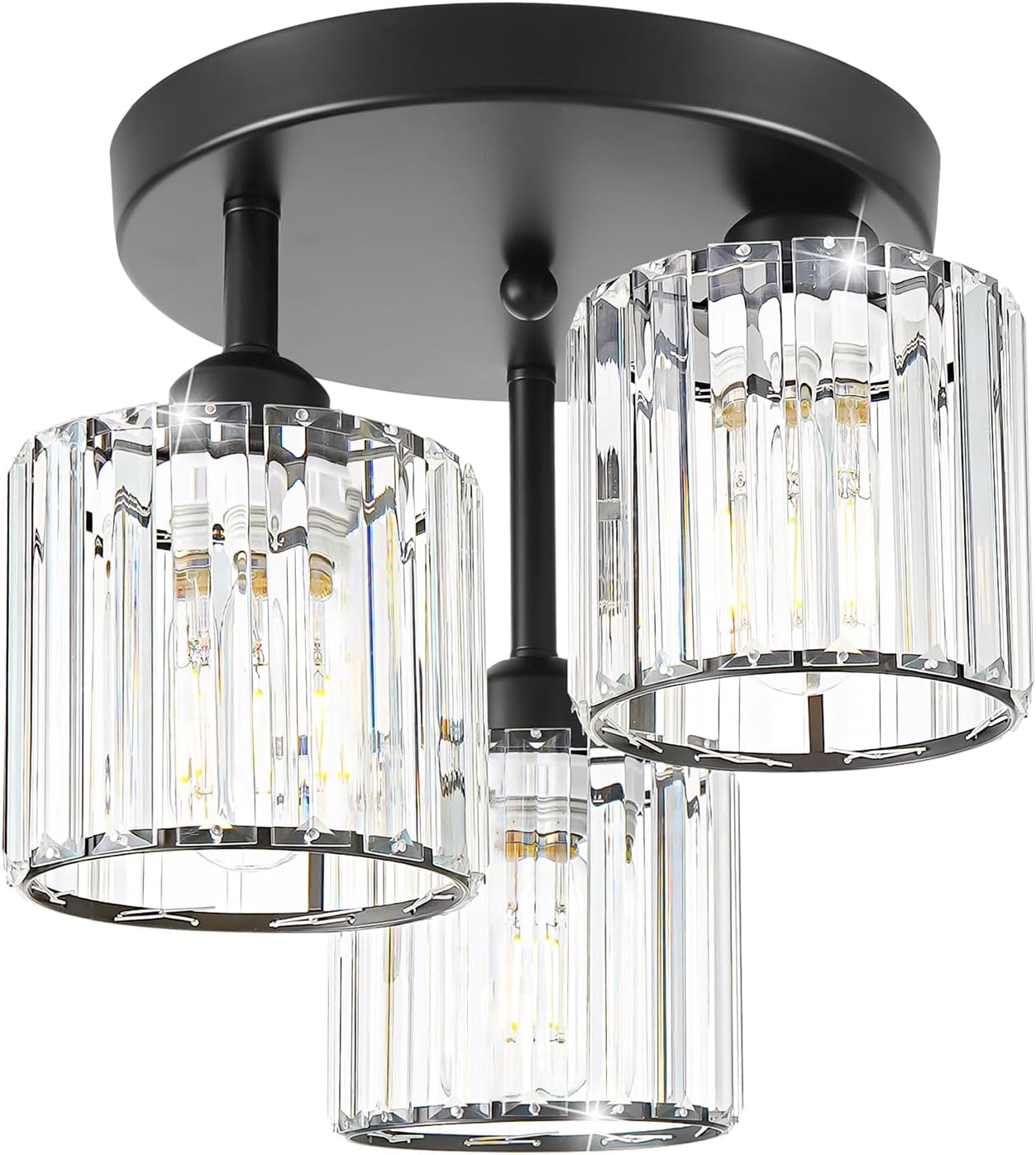 Crystal Semi Flush Mount Ceiling Light for Modern Spaces