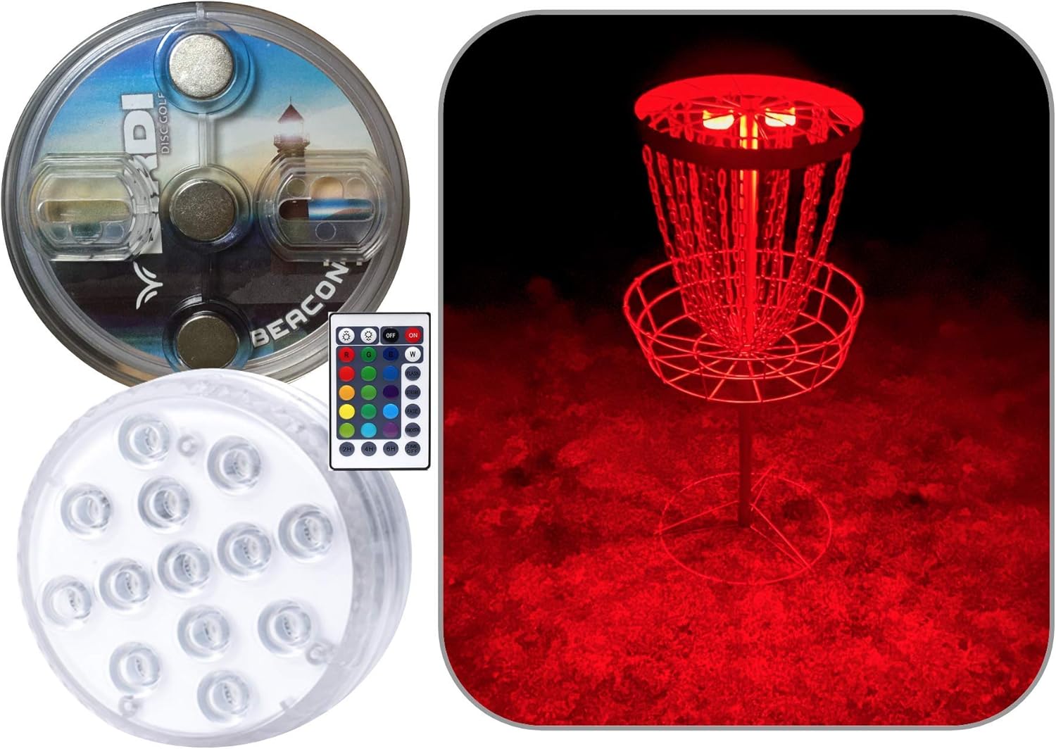 Birdi LED Disc Golf Lights - Night Glow x2