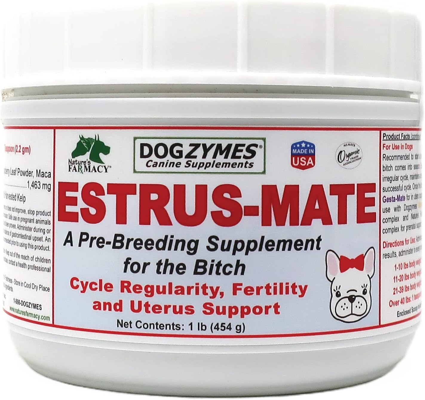 Dogzymes Estrusmate for Pre-Breeding Bitches - 1 Pound