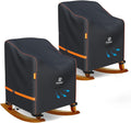 Patio Rocking Chair Cover 2 Pack - Waterproof High Back Protection