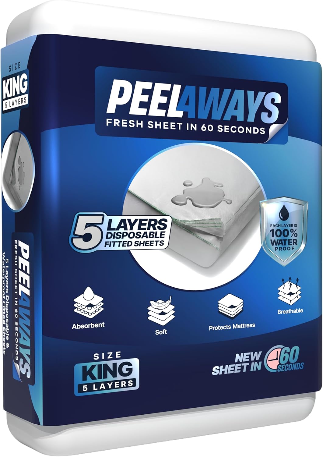 Peelaways Waterproof Disposable Bed Sheets for Caregiving Needs